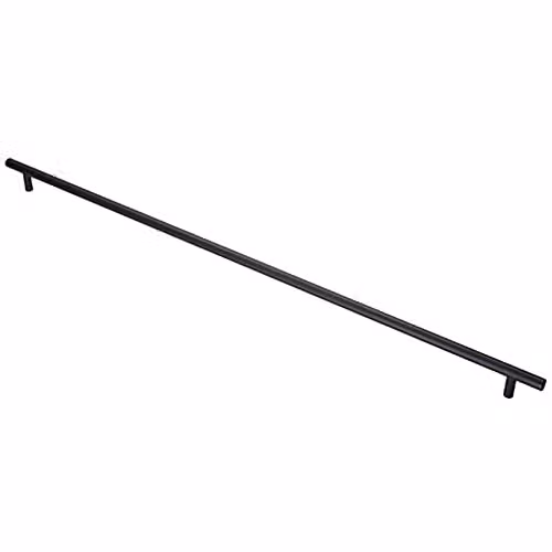 Loops T-Bar Cupboard Pull Handle, Matt Black, W: 668 mm, Depth: 12 mm, Fixing Centres: 608 mm