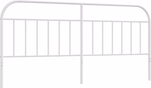 Berkfield Home Classic Metal Headboard in White, 200 cm – 1
