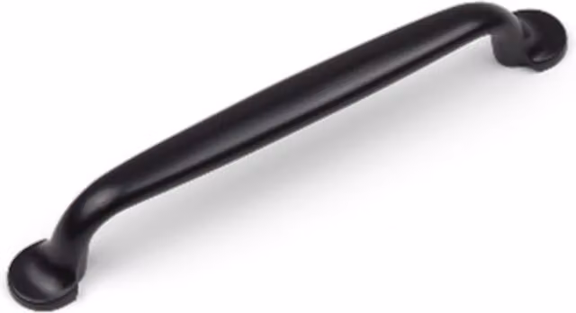 D-Bar Traditional Rounded Cabinet Handle in Matt Black Zinc