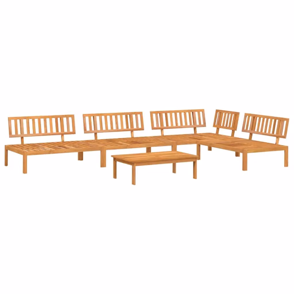 Berkfield Home 5 Piece Garden Pallet Sofa Set in Brown Solid Acacia Wood – 2