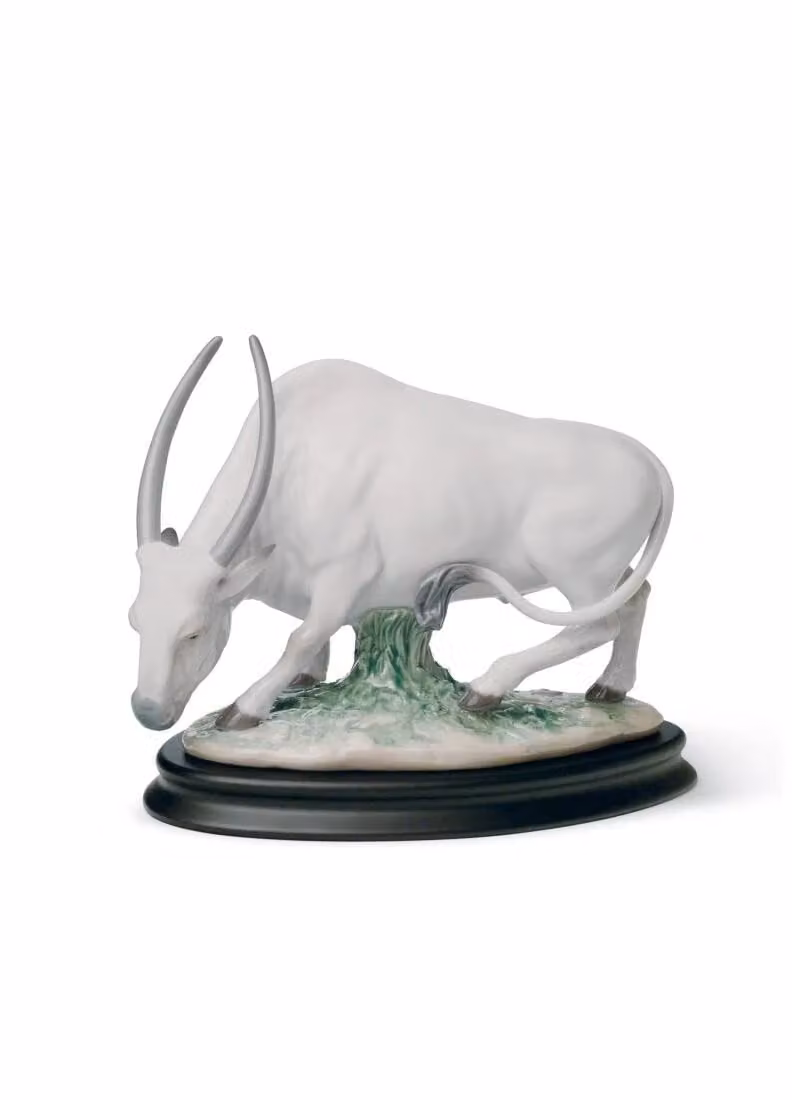 Lladró The Ox Porcelain Figurine in White