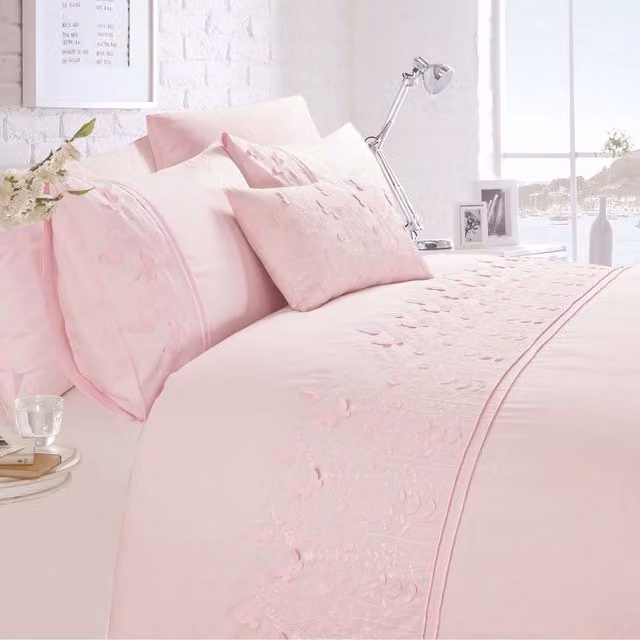 Rapport Home Papillon Boudoir Blush Pink and White