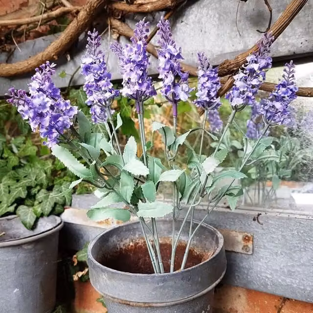 Kingsbury Gifts Purple Artificial Silk Lavender and Lilac Floral Bunch