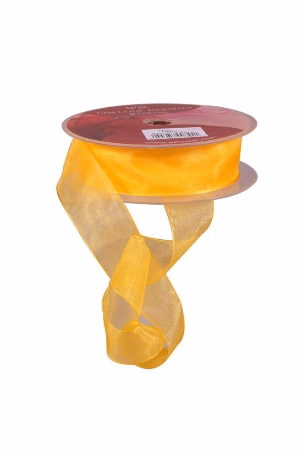 KDMD Yellow Woven Edge Organza Ribbon, 25mm, 3 Pack – 2