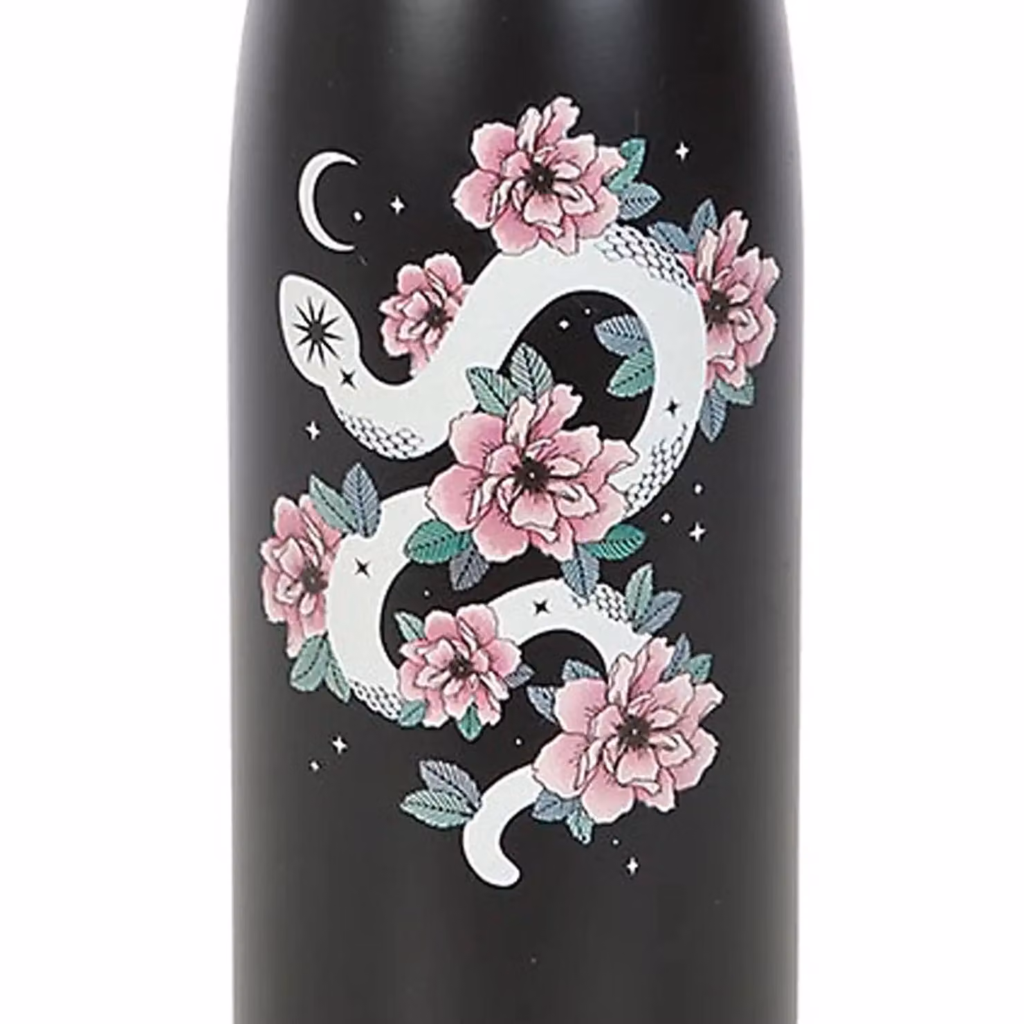 Something Different Floral Snake Stainless Steel Water Bottle in True Black, 500 ml – 3