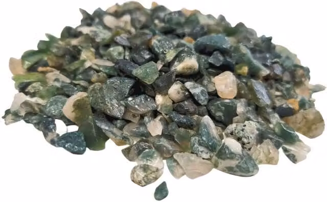 KDMK Green Moss Agate Gemstone Chips Bulk