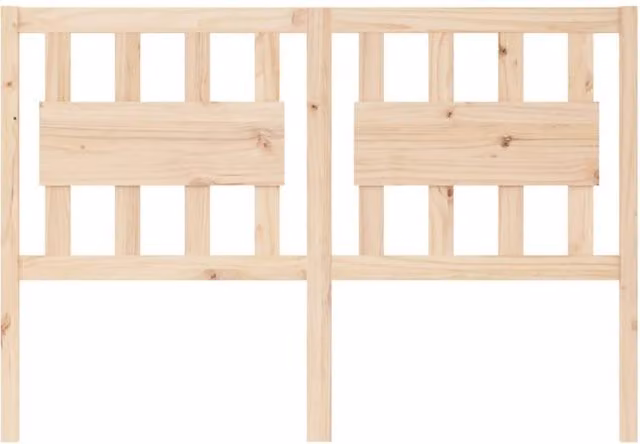Berkfield Home Beautiful Solid Wood Pine Bed Headboard in Beige, W: 140.5 cm, D: 4 cm, H: 100 cm