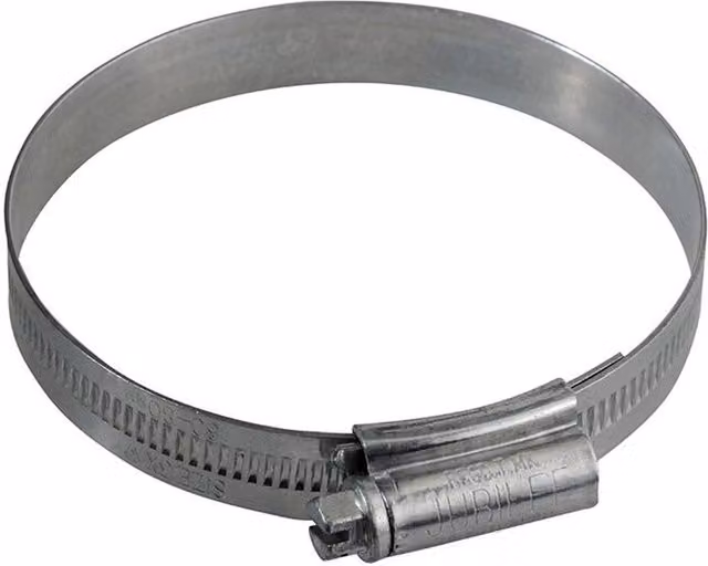 Jubilee Zinc Plated Steel Hose Clip in Metallic Silver