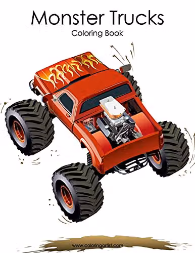 Monster Trucks Coloring Book 1: Volume 1 by Createspace, Red