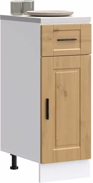 Berkfield Home Porto Artisan Oak Kitchen Base Cabinet in Brown – 1
