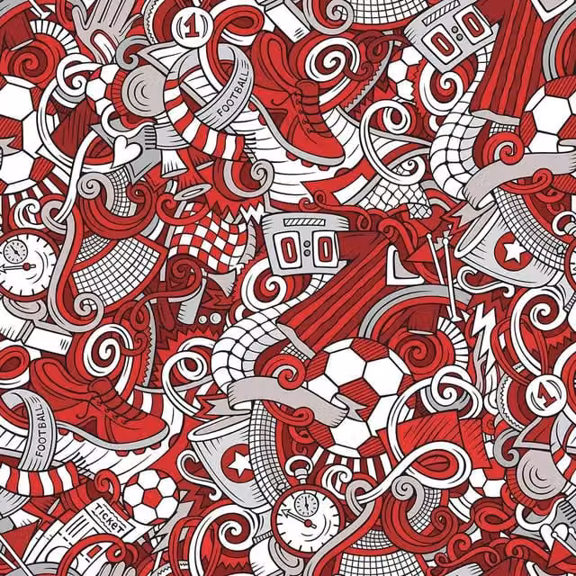 I Love Wallpaper Dream Team Abstract Art Deco Wallpaper in Red, Grey and White