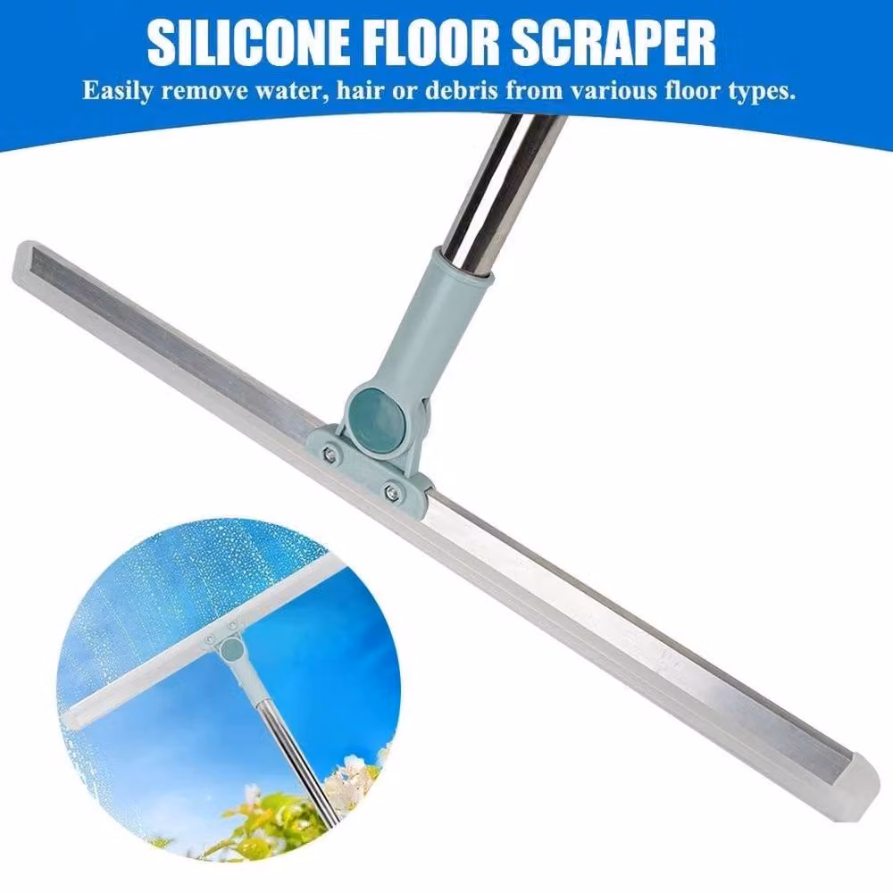 NESTLUNE Silver Floor Rubber Squeegee Tile and Glass Cleaning Wiper, W: 15 cm, H: 100 cm – 2