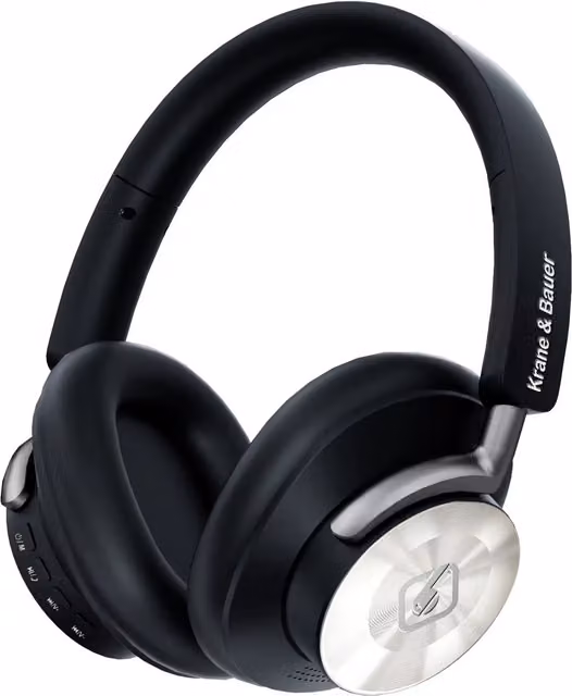 Krane & Bauer Bass Hero Wireless Over Ear Bluetooth Headphones - Black