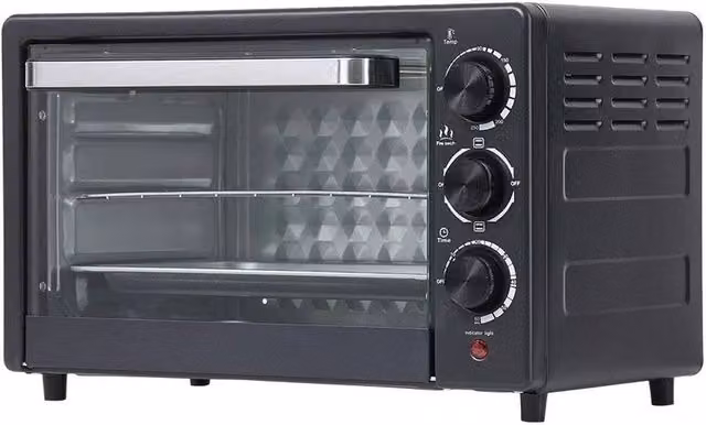 PAWNORA 25L Black Countertop Electric Toaster Oven