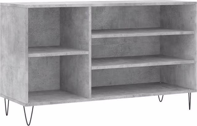 Berkfield Home Modern Grey Shoe Cabinet with Internal Shelves, W/D/H: 102 x 36 x 60 cm