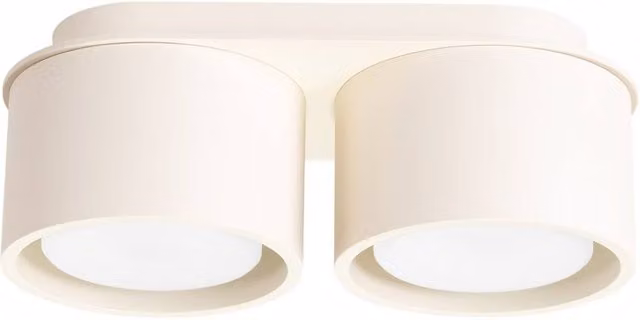 Sollux Lighting minimalist round ceiling lamp in beige, W/D/H: 21 x 21 x 10 cm