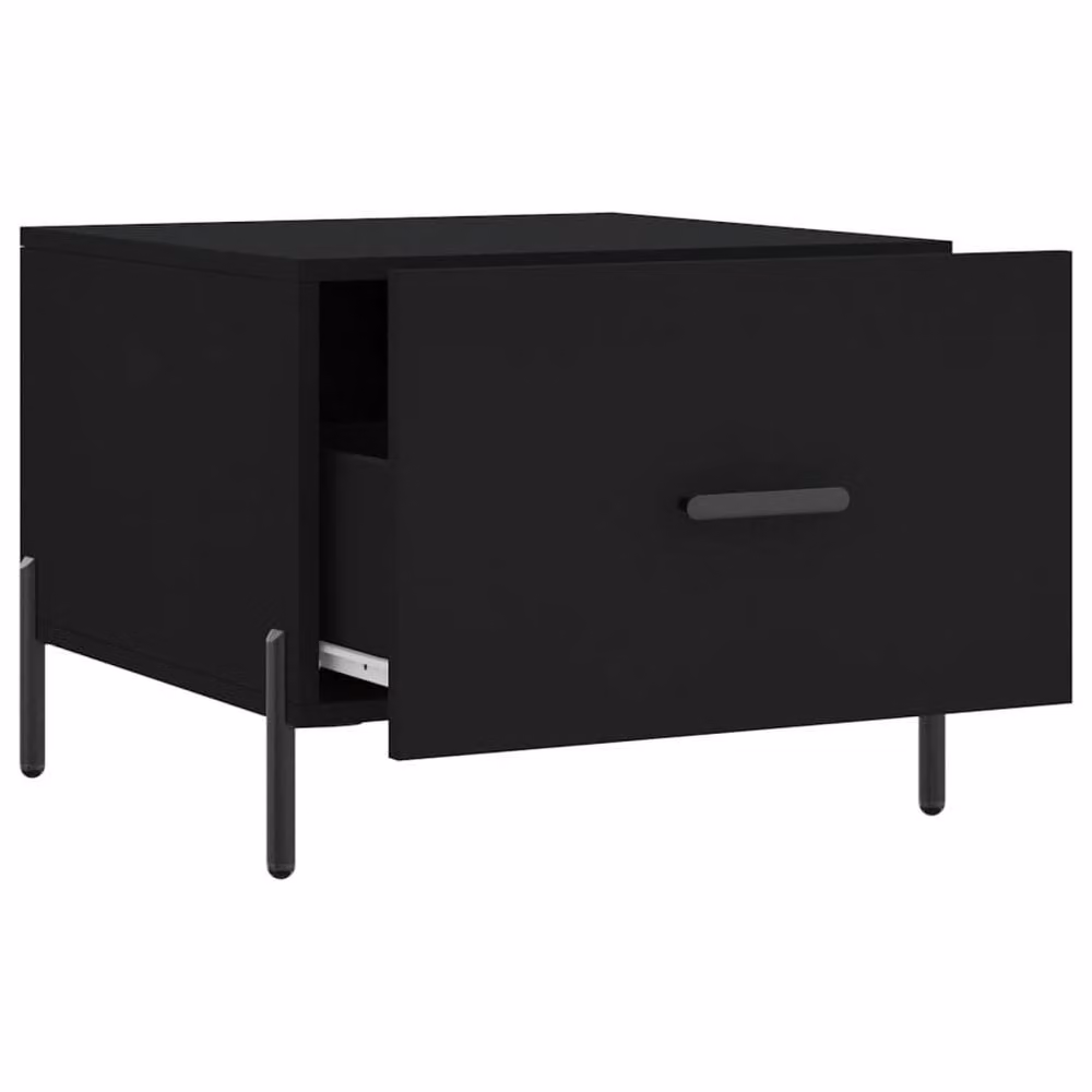 Berkfield Home Modern Black Square Coffee Table W/D/H: 50 x 50 x 40 cm – 4
