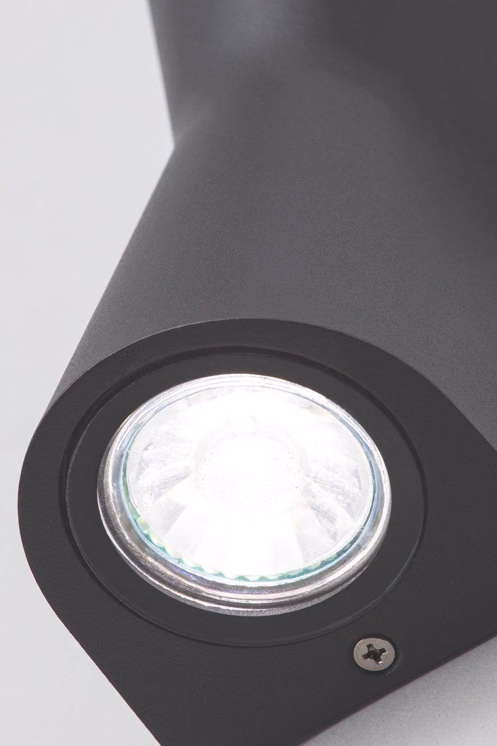 BHS Lighting Melby Modern Outdoor Wall Light in Grey with Glass and Metal, IP44 Rated – 2