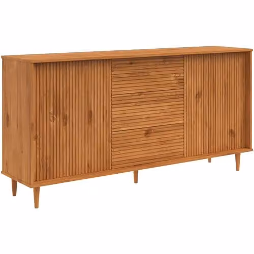 Dorel Home Furnishings Jerzy Sideboard in Brown Waxed Pine with 2 Doors and 3 Drawers, W/D/H: 160 x 38 x 80 cm – 1