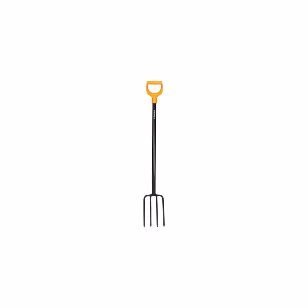 Fiskars Solid Garden Fork in Orange with Steel Construction