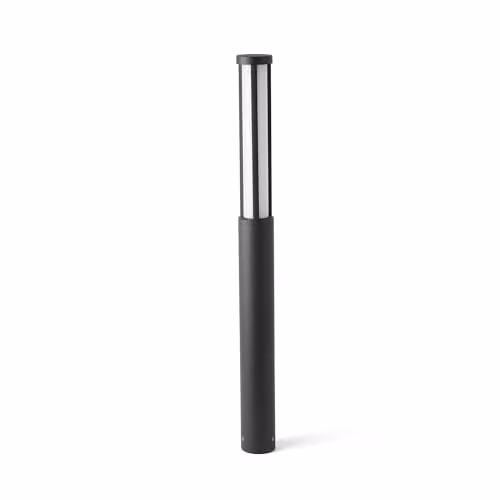 Netlighting Logar LED Outdoor Tall Bollard Light, Grey, H: 90 cm – 1