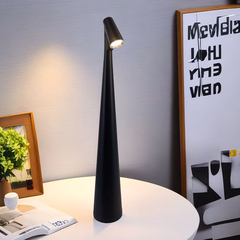 INMTFEI Rechargeable USB-C LED Table Lamp with Warm White Touch Control in Black – 2