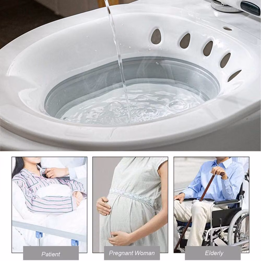 NESTLUNE Foldable Portable Bidet Sitz Bath Tub in White – 5
