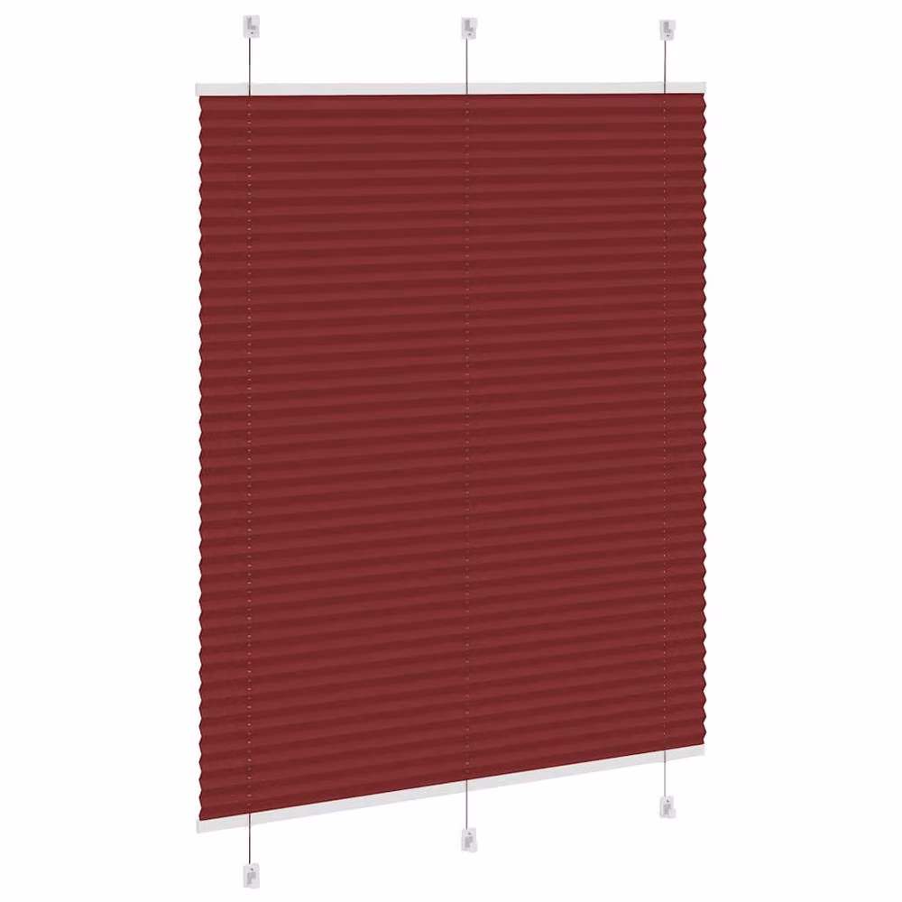 Berkfield Home Single Pleat Polyester Blind in Bordeaux Red, W: 110 cm, H: 150 cm – 3