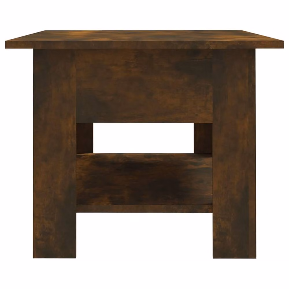 Berkfield Home Modern Rectangular Coffee Table in Smoked Oak Brown, W/D/H: 102 x 55 x 42 cm – 4