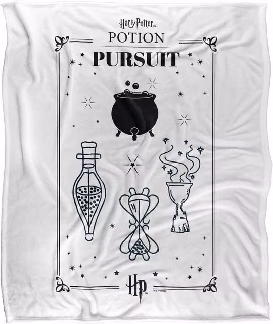 Warner Bros. Harry Potter Potion Persuit Extra Large Silky Touch Super Soft Polyester Throw Blanket in Multicolour and White – 1