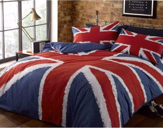 Rapport Vintage Graphic Duvet Cover Set, Multicolour, W: 180 cm, H: 200 cm