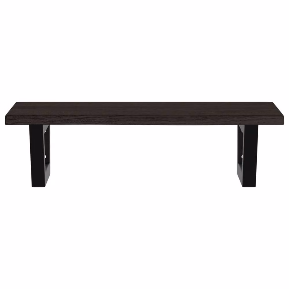 Berkfield Home Wall Mounted Basin Shelf in Brown Oak and Steel – 2
