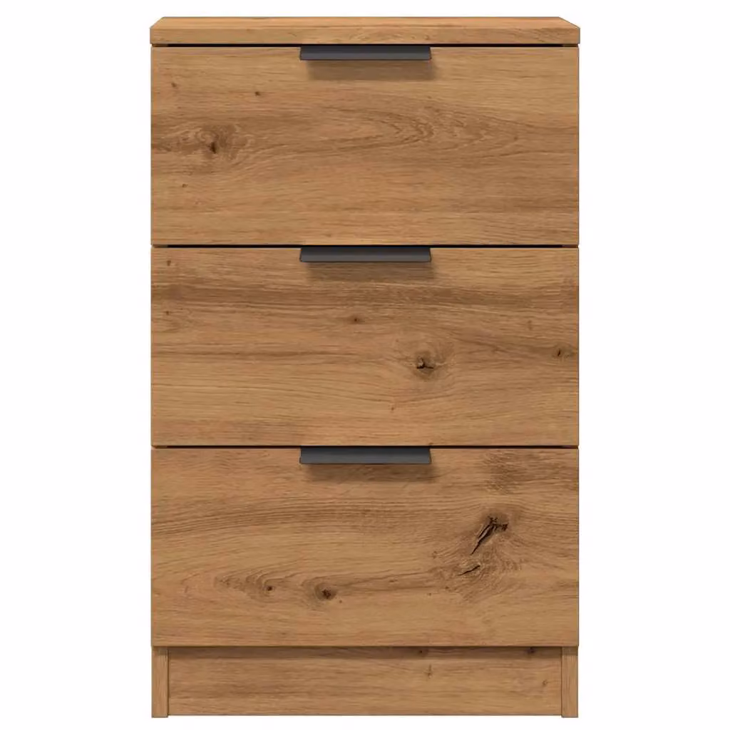 Berkfield Home Artisan Oak Bedside Cabinets, 2 Piece Set, Brown, W/D/H: 40 x 36 x 65 cm – 3
