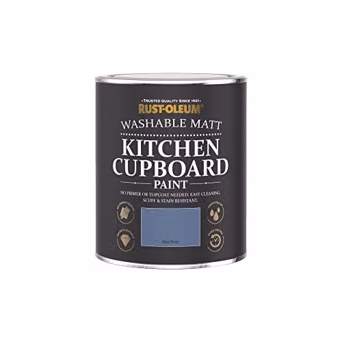 Rust-Oleum Blue Kitchen Cupboard Paint in Matt Finish, Blue River, 750ml – 3