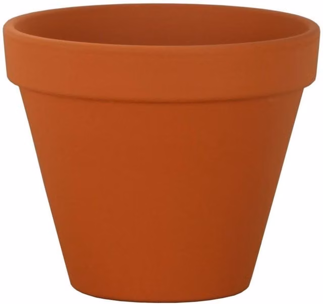 KDMD Natural Terracotta Planter Pot, Orange and Brown, 5 Pack, W: 11.6 cm, H: 13.4 cm