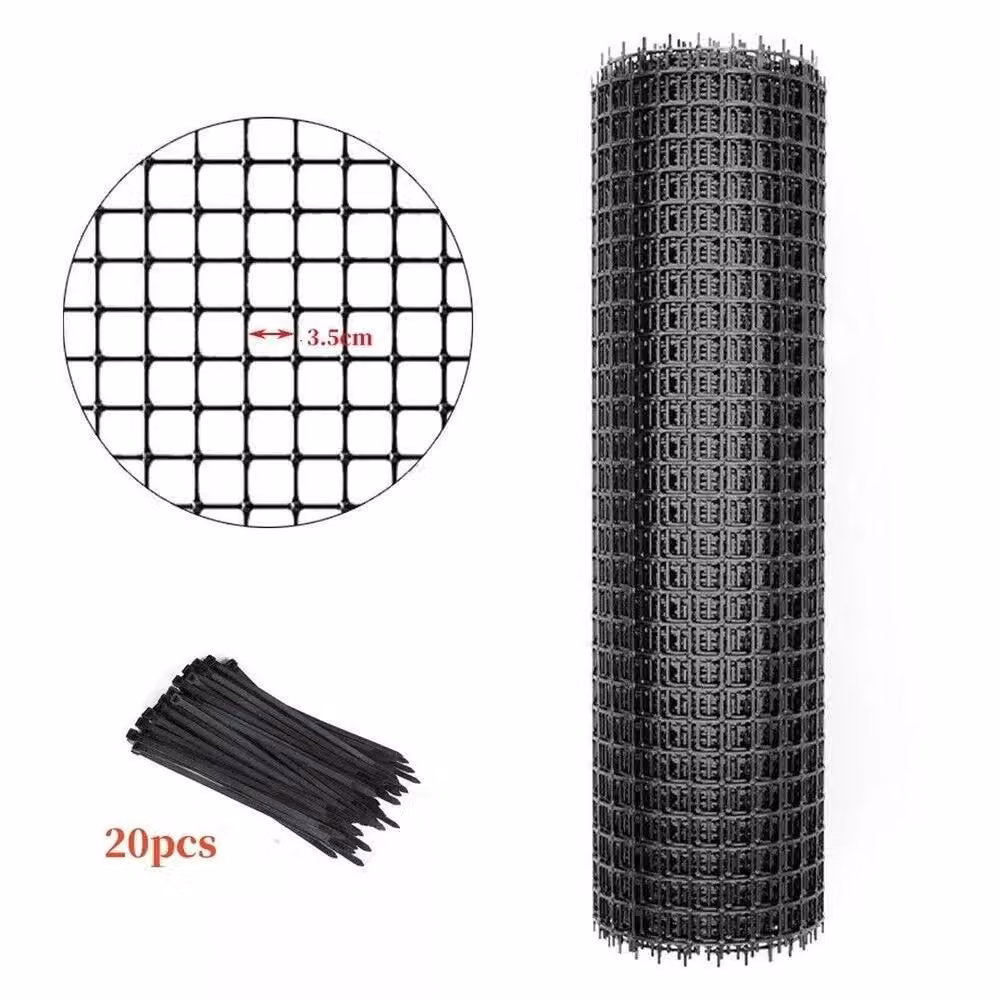 NESTLUNE Black Garden Fence Netting Mesh Safety, W: 100 cm, H: 15 cm, Length: 10 m – 2