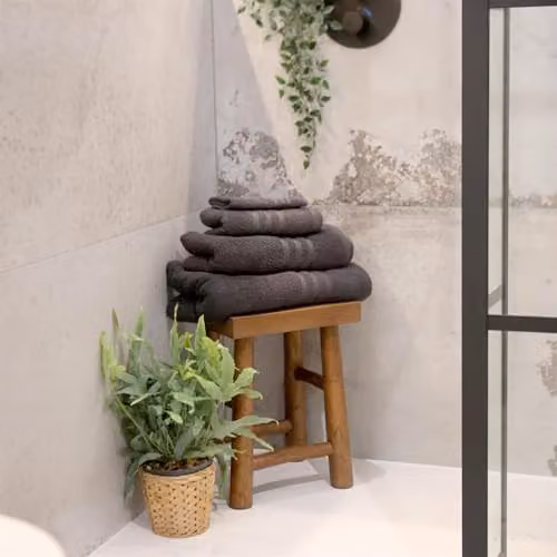 Nicola Spring Cotton Bath Sheet in Grey, W: 160 cm, H: 90 cm – 3