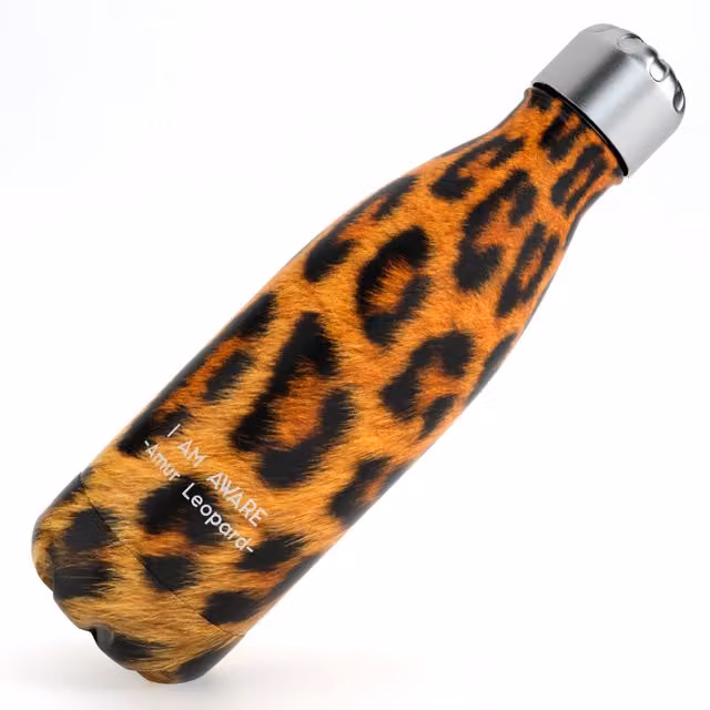 Tadge Amur Leopard Insulated Stainless Steel Water Bottle, Yellow, 355 ml