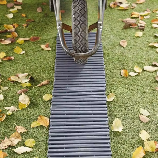 FLAVORA Foldable Plastic Garden Path Roll Out Grass Lawn Track in Grey, W: 52 cm, L: 417 cm
