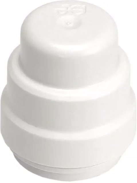 John Guest 15mm Stop End Plastic End Caps, White, Pack of 5