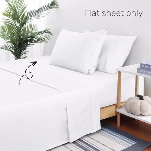 Homes-Linen Ultra Soft Breathable Microfibre Flat Sheet in Beige, W/D/H: 200 x 200 cm – 4
