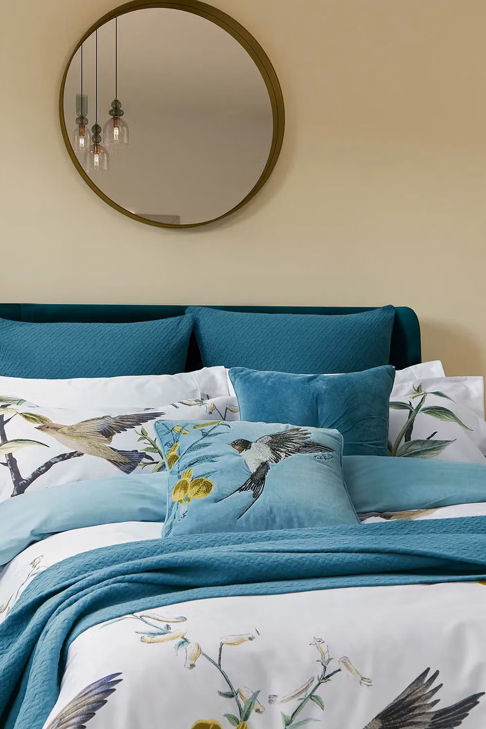 Ted Baker Blue Cotton Jacquard Matelasse Throw, W: 250 cm, D: 260 cm – 2