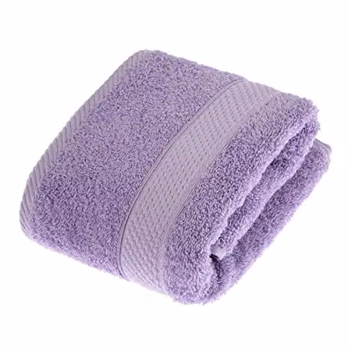 Homescapes Purple Turkish Cotton Hand Towel, 500 GSM, Fluffy and Quick-Drying – 1