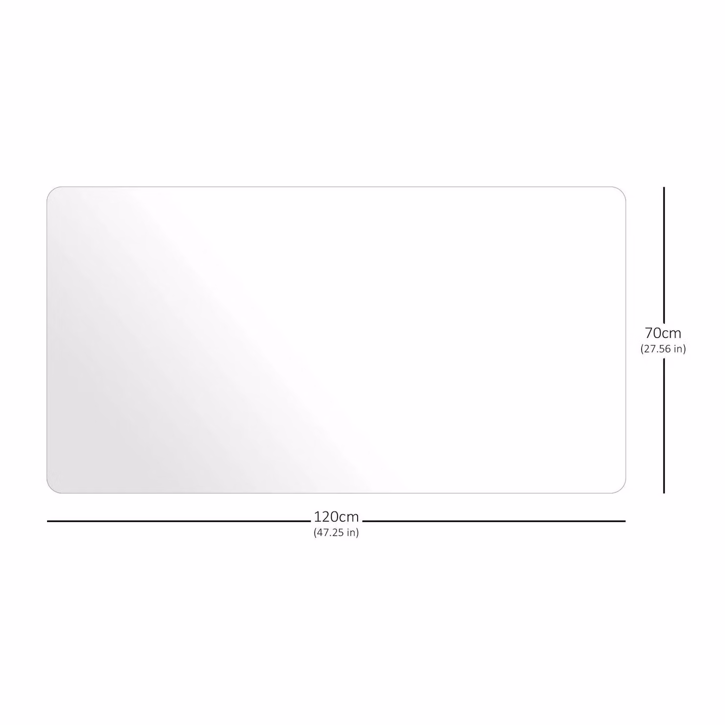 Nicoman Clear Waterproof Non-Slip PVC Desk Pad Protector Mat, W: 120 cm, D: 70 cm – 2