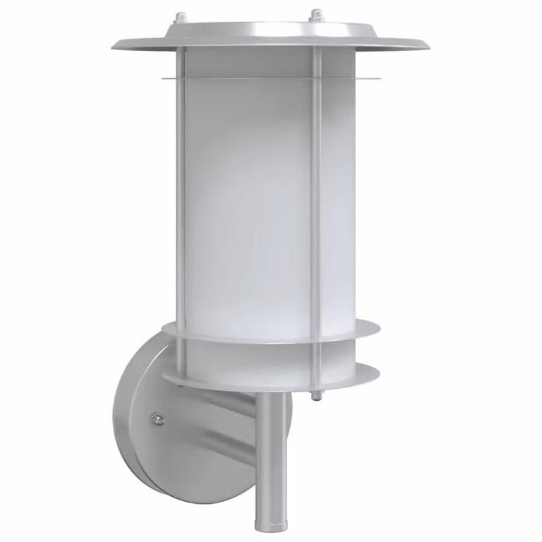 Berkfield Home Modern Silver Stainless Steel Outdoor Wall Light for Garden