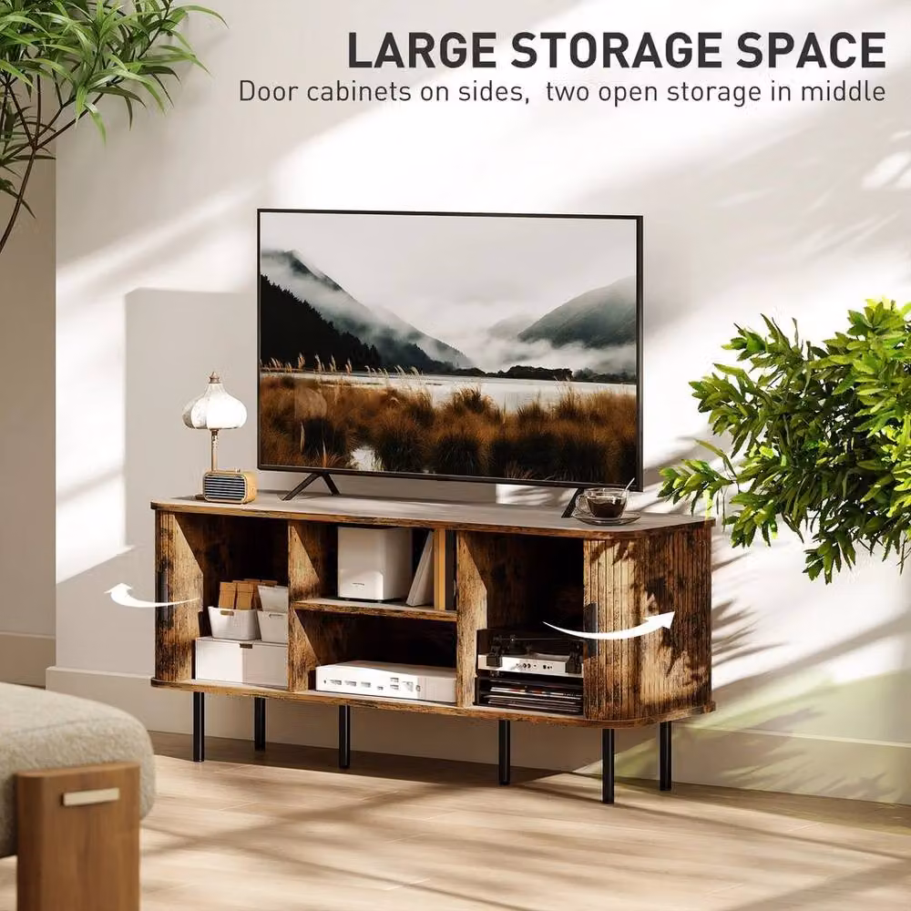 PAWNORA Mid-Century Rustic Brown Oak TV Unit for your Living Room – 6