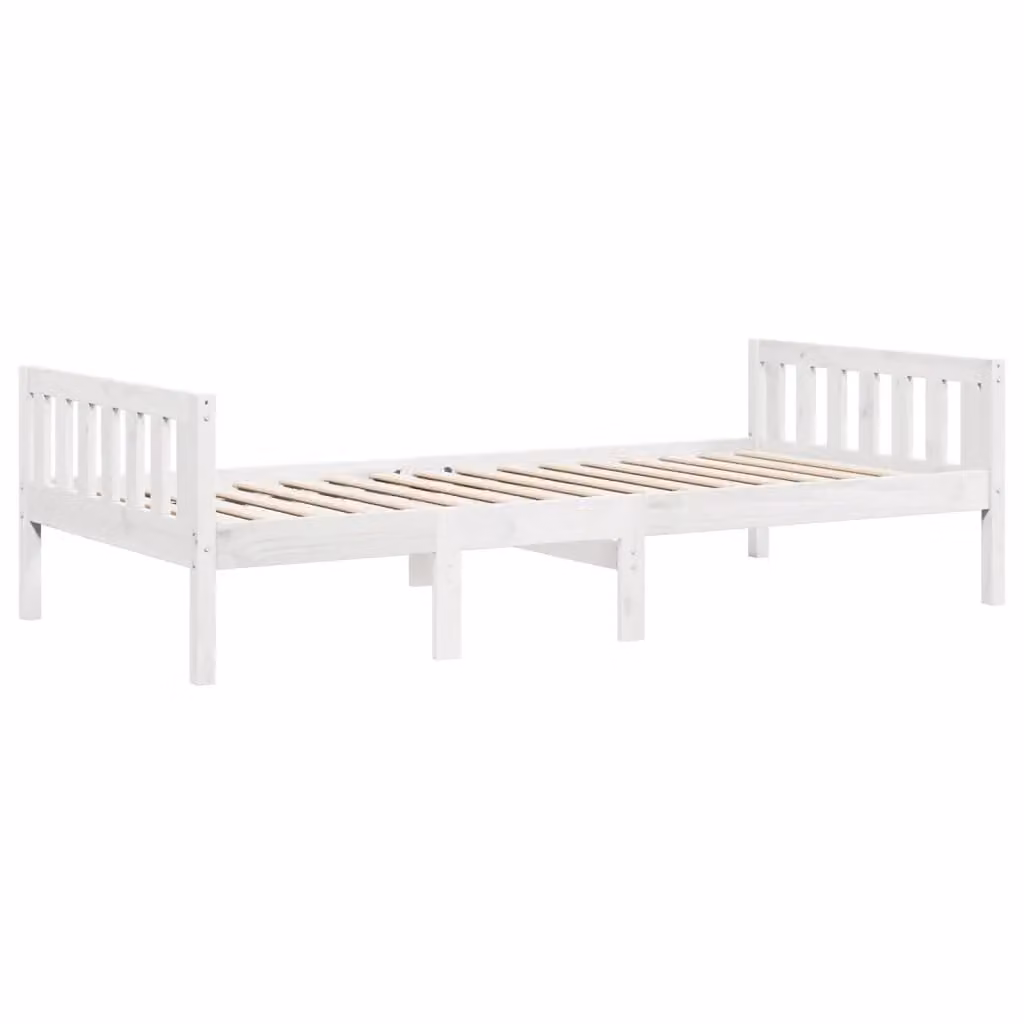 Berkfield Home Children's Bed in White Solid Pine Wood, W/D/H: 80 x 200 cm – 2