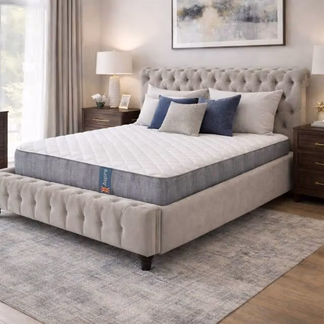 Aspire Heritage Cashmere 1000 Pocket Dual Sided Mattress, Medium Firm, White, King Size (W/D: 180 x 200 cm) – 1