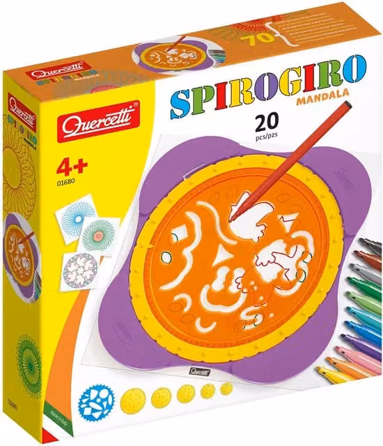 Quercetti Spirogiro Mandala Drawing and Colouring Set in Multicolour