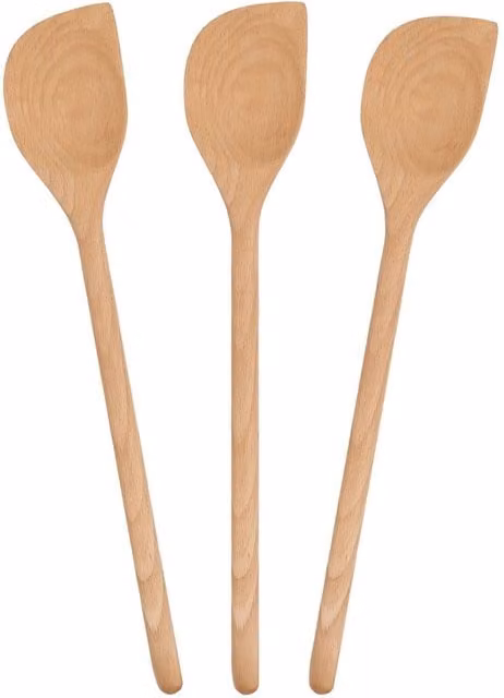 Argon Tableware Brown Wooden Cooking Spoon, Heat Resistant and Non-Scratch, Length: 30 cm